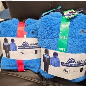 Snozu Infant 2-2-piece Fleece SetS BUNDLE, Blue nwt 9-12M-18m